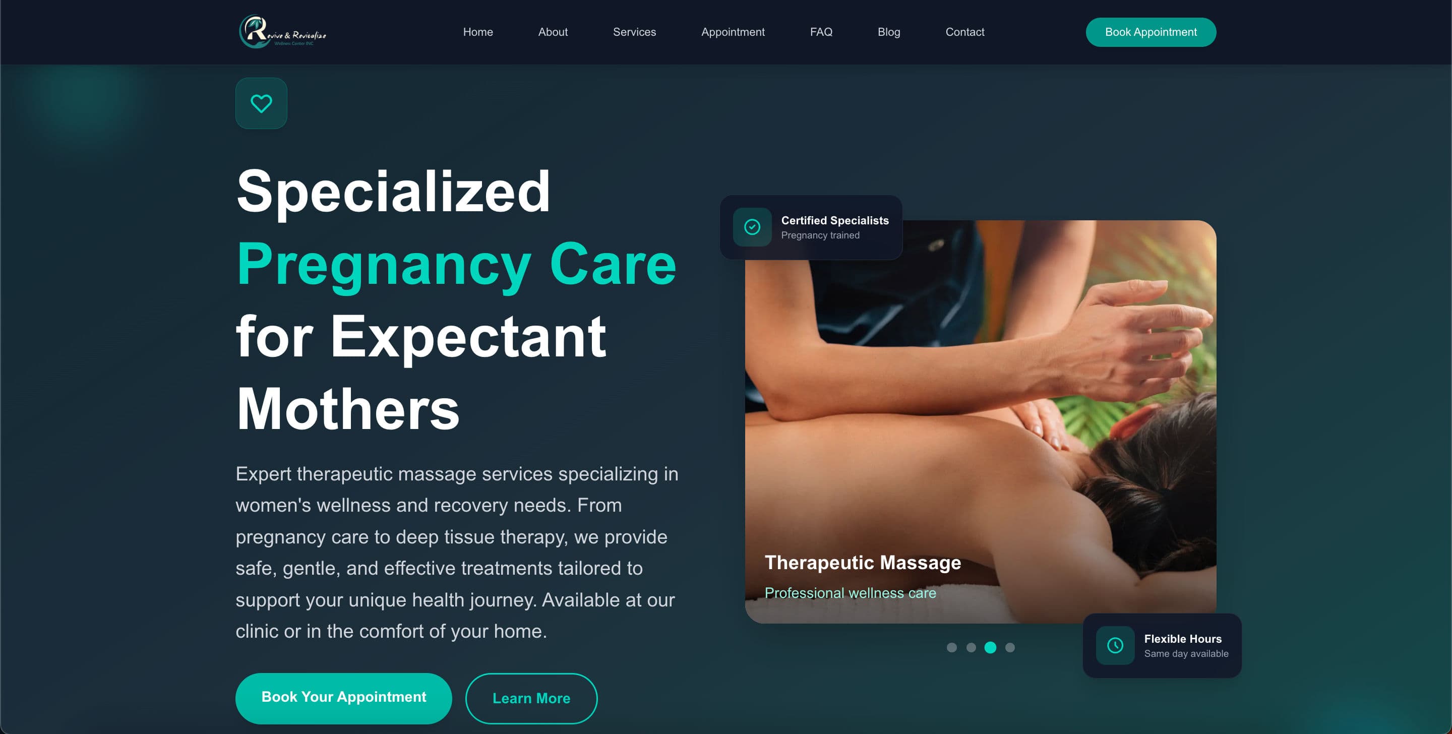 Website Development for Revive & Revitalize Wellness Center