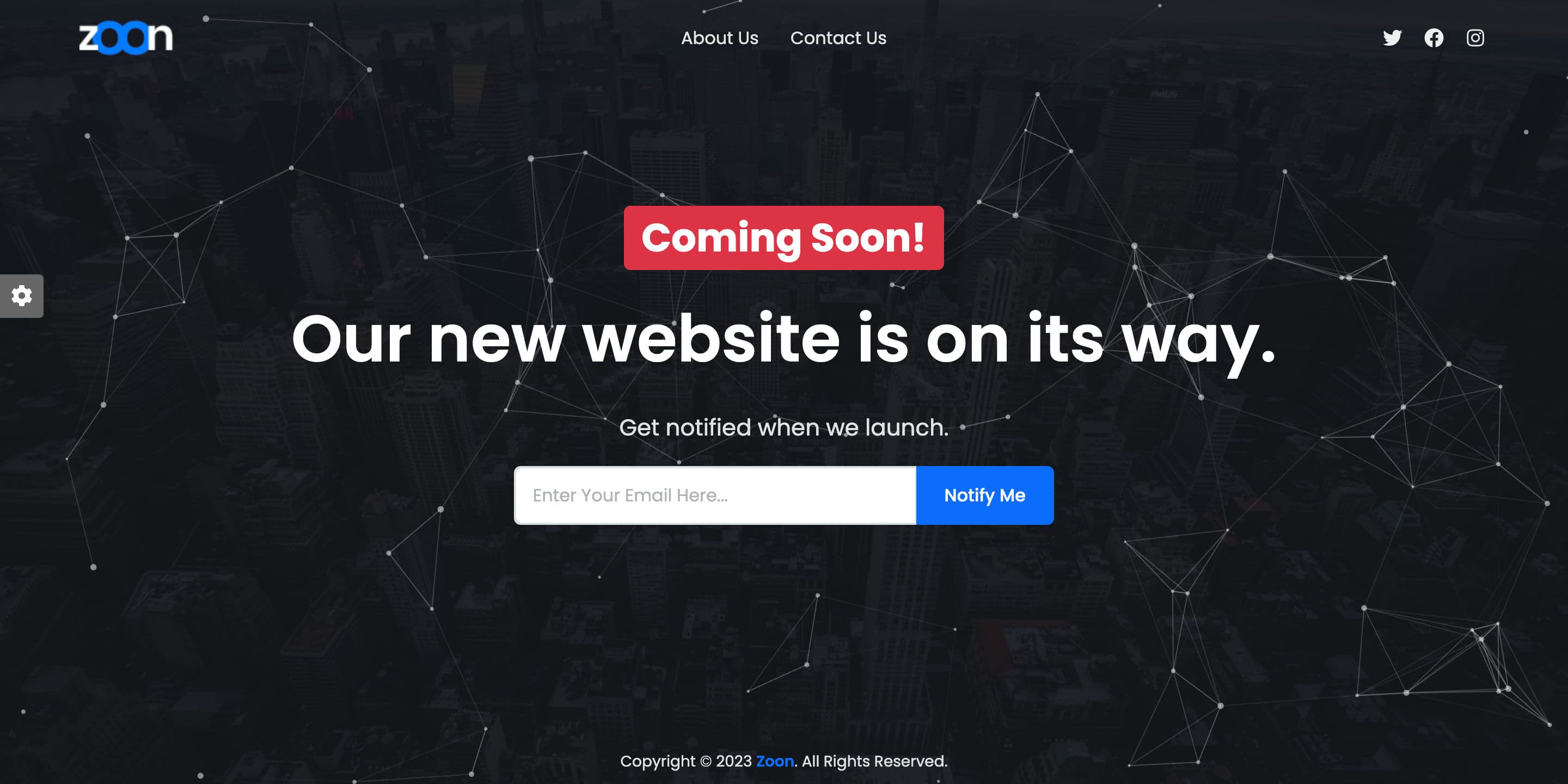 Zoon Coming Soon React Template