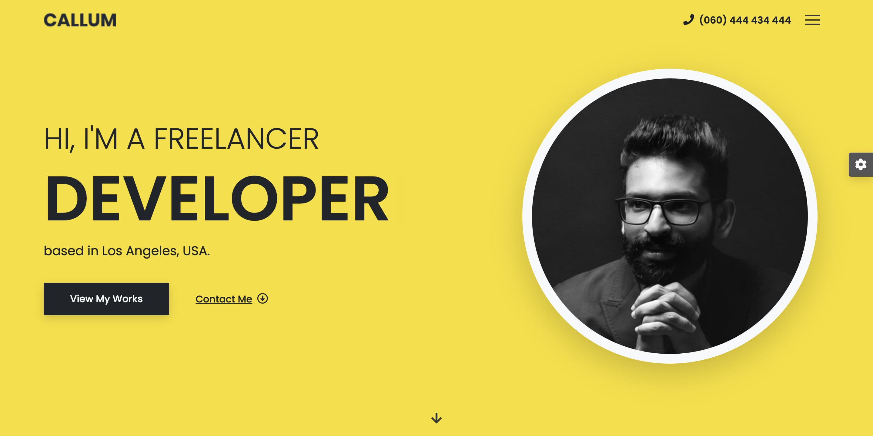 callum Personal Portfolio React Template