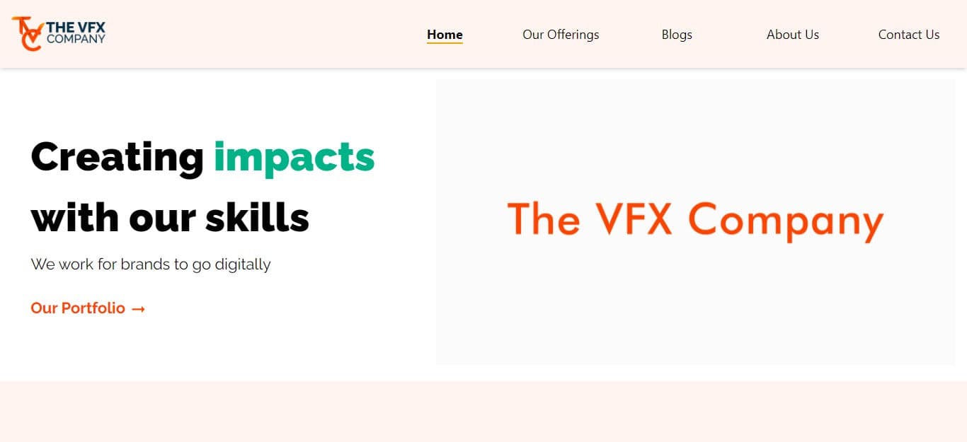 Website Development for The VFX Company