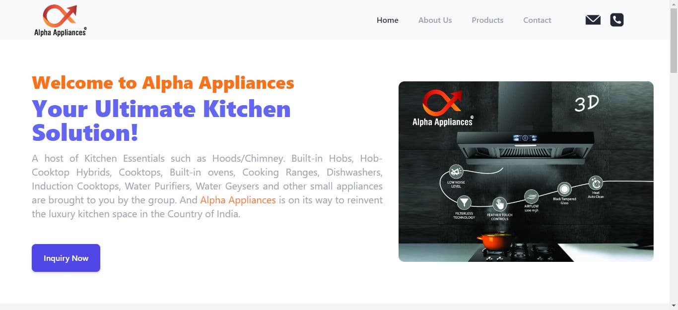 Alpha Appliances - Web Development